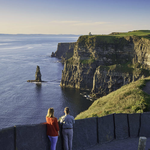 Couple view Cliffs of Moher on Duo Break at The Rine in County Clare
